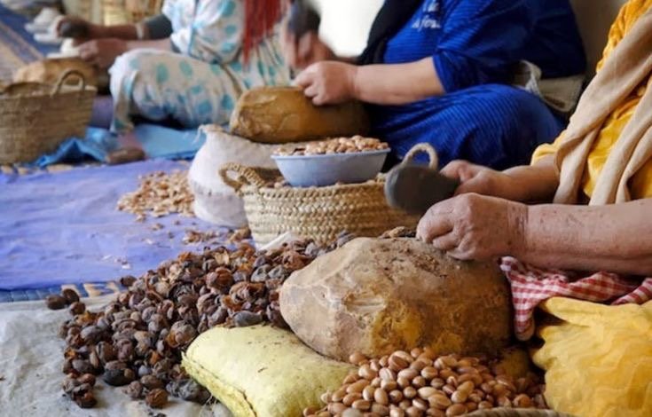 Berber Women Making Amlou